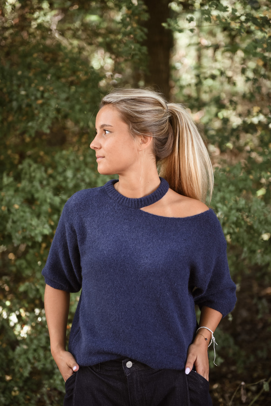 Navy trui