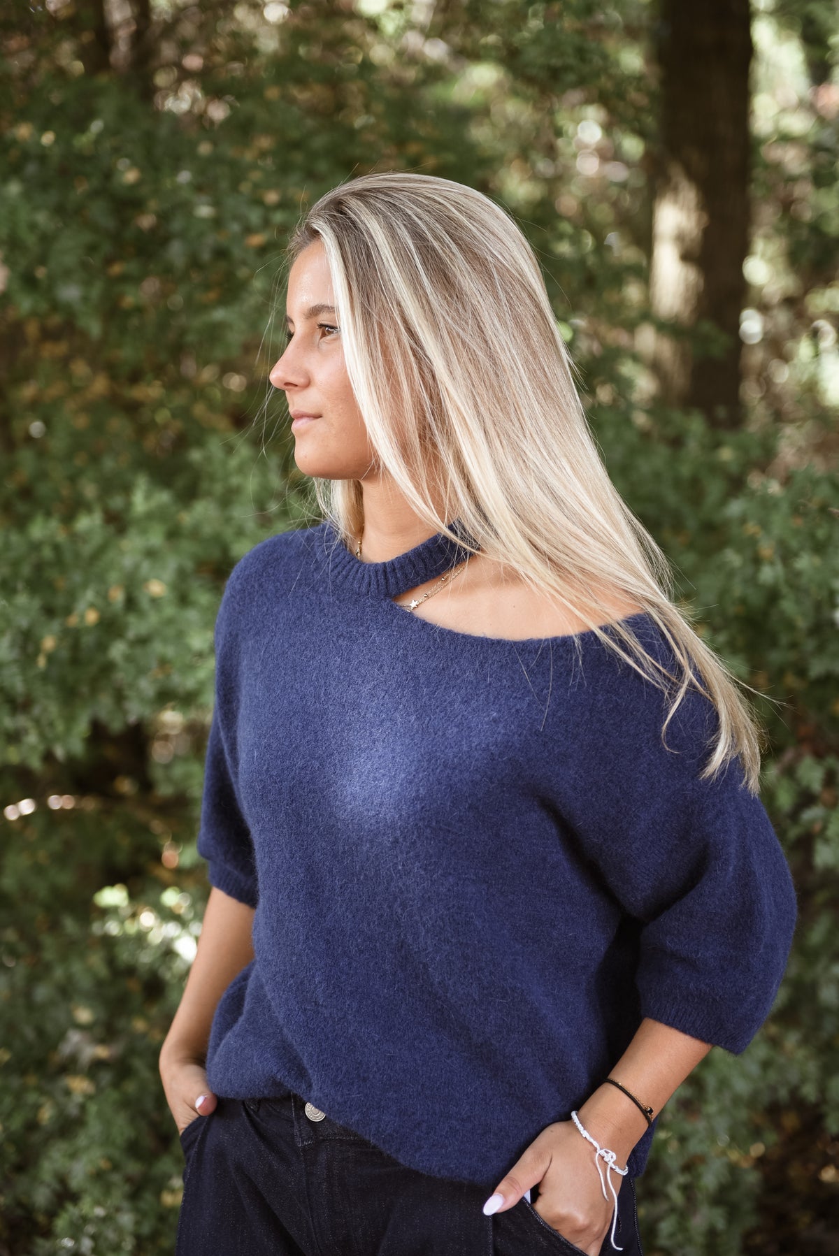 Navy trui