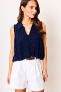 Lace top navy