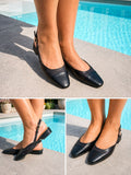 Slingback bruin-zwart