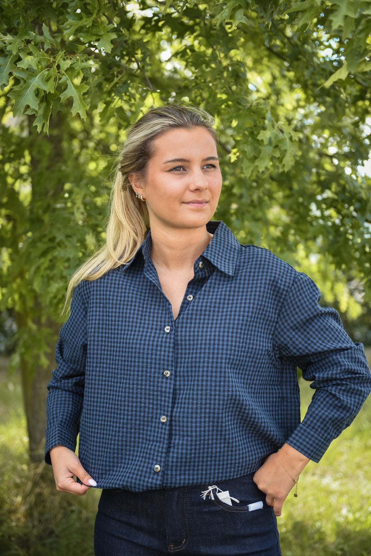 Blouse Céline à carreaux