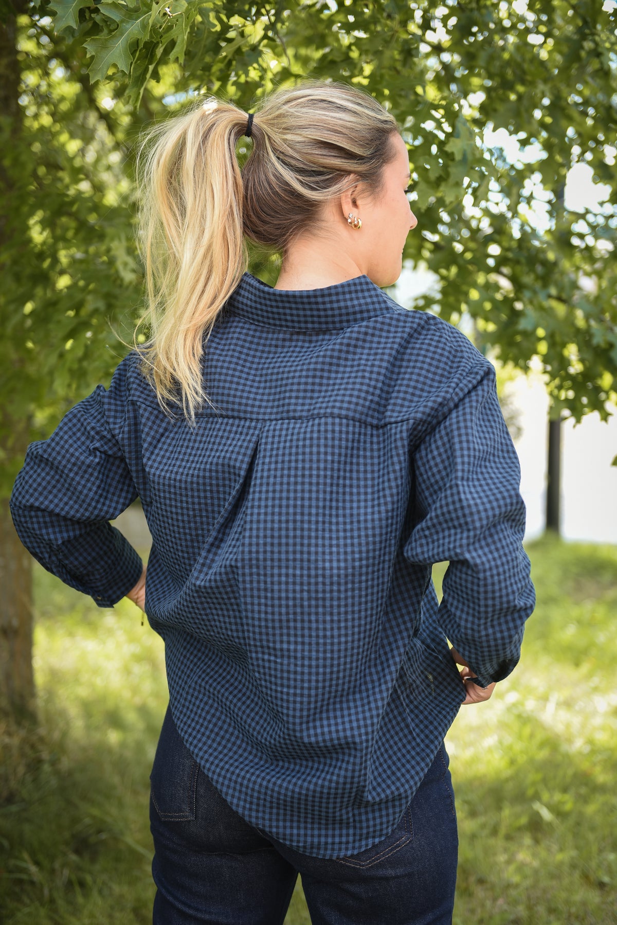 Blouse Céline à carreaux