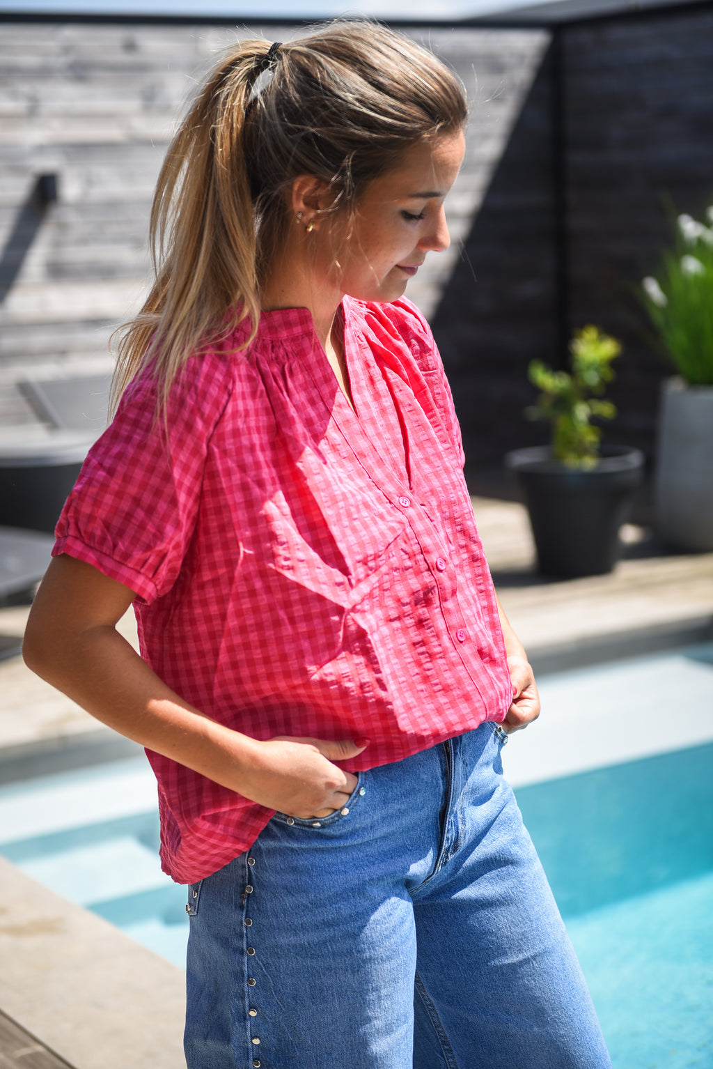 Blouse fuchsia