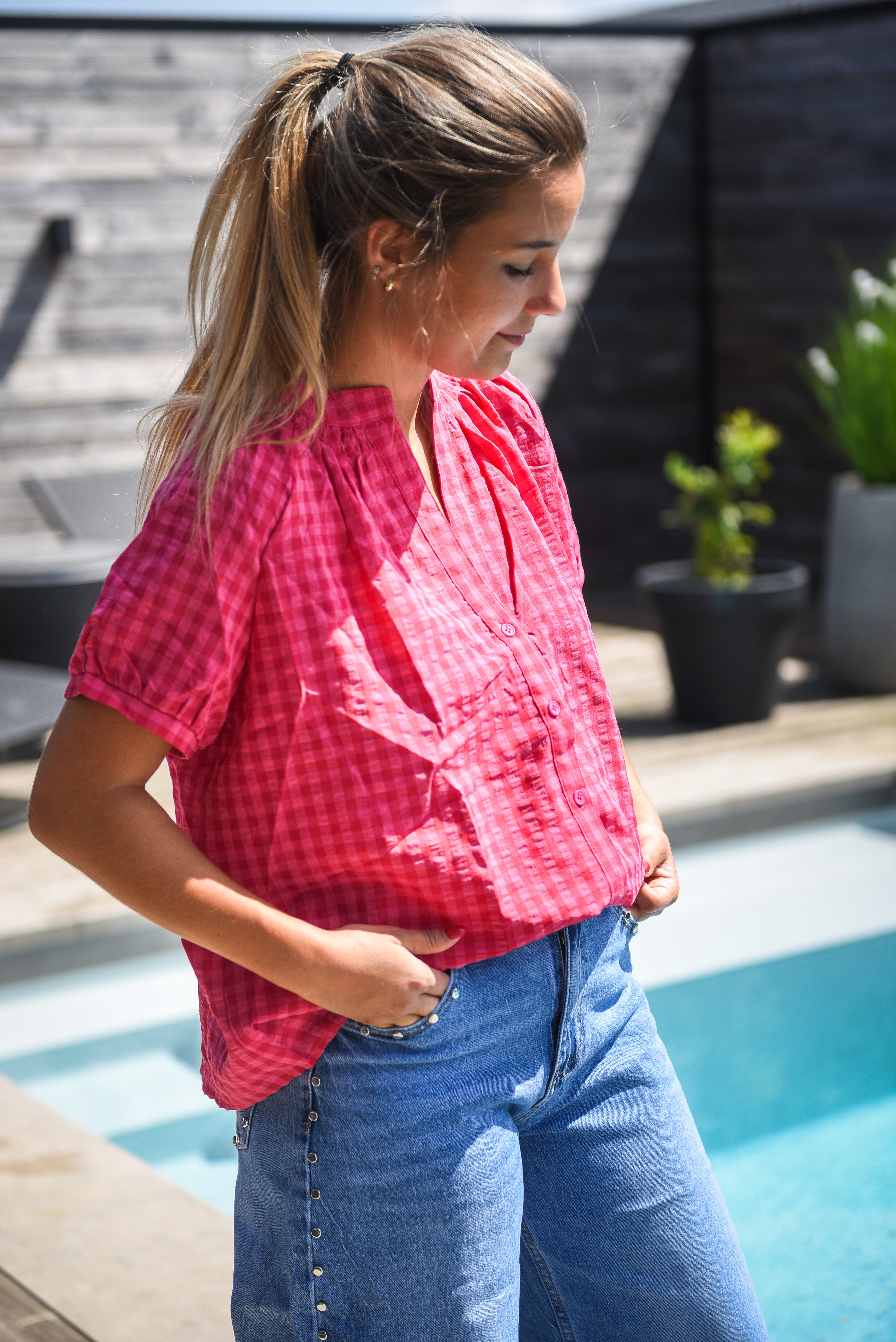 Blouse fuchsia