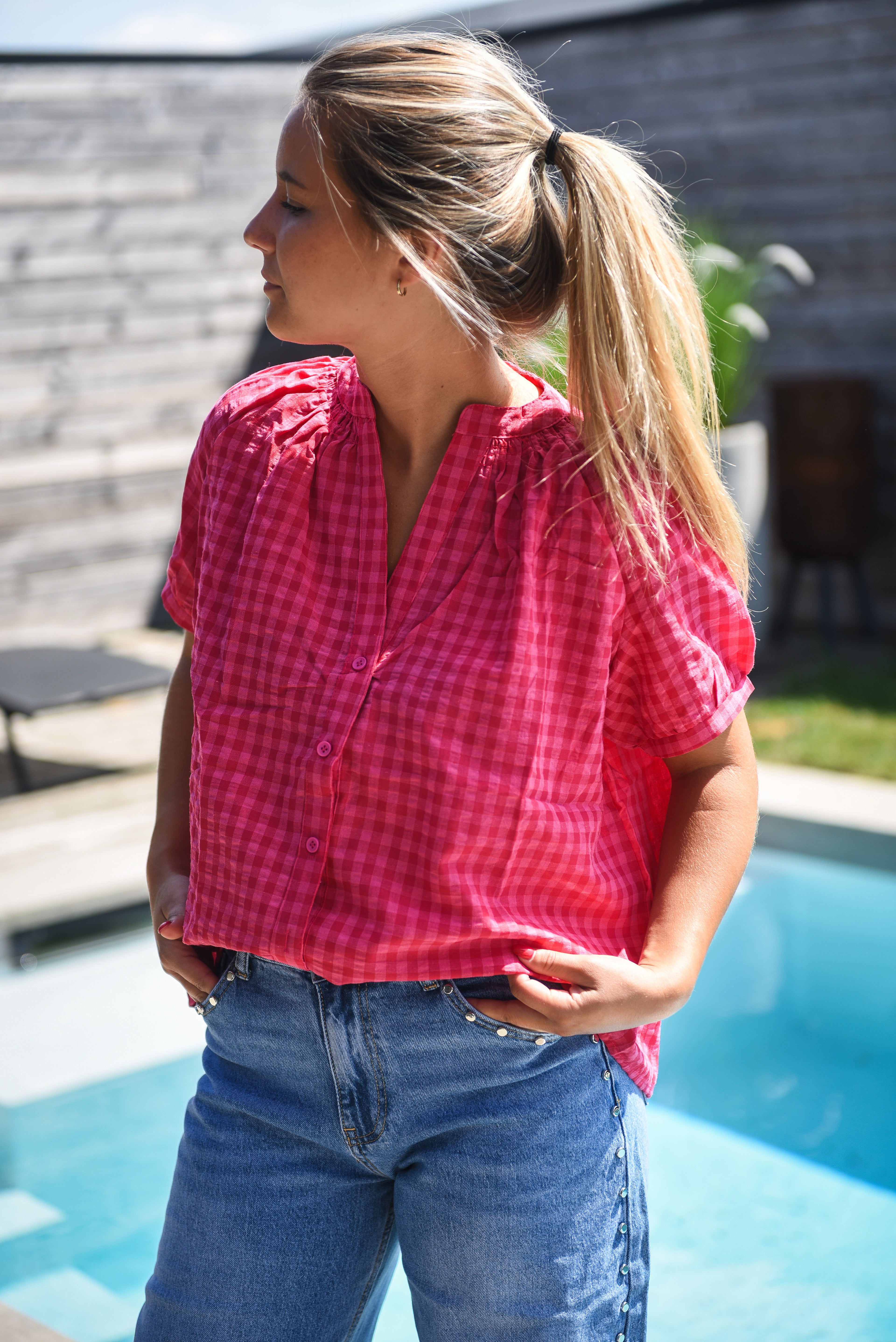 Blouse fuchsia
