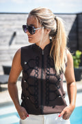 Bruine detailgilet
