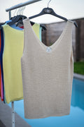 Topje glitter Goud