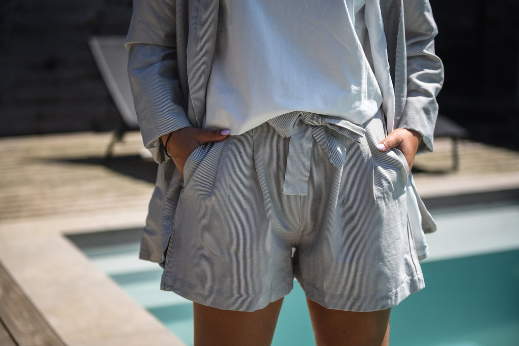 Blazer + short set Grijs