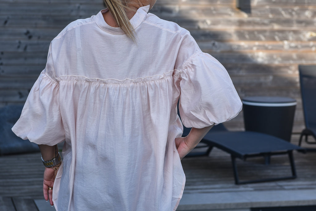 Balloon blouse lichtroze