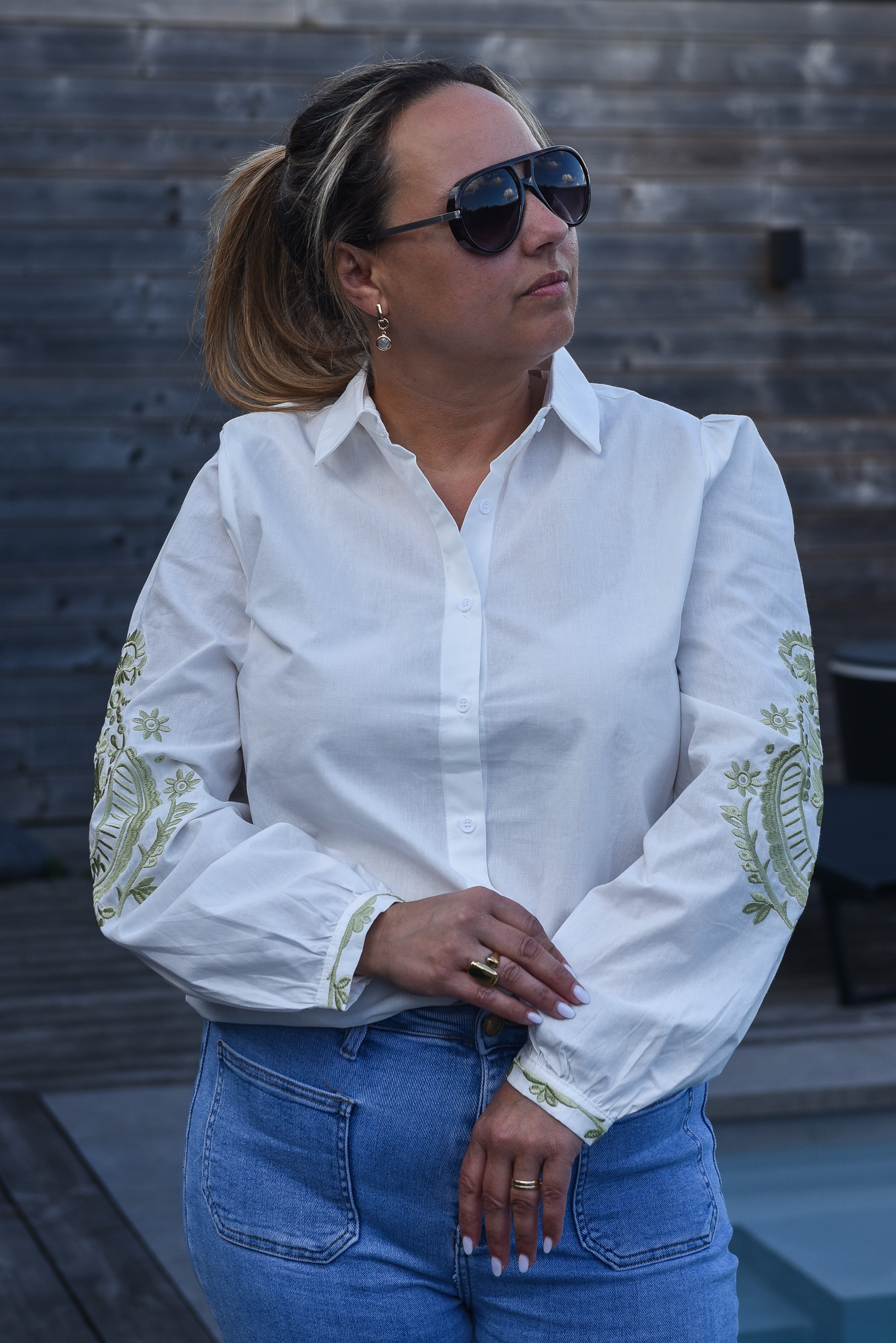 Blouse Flora Green